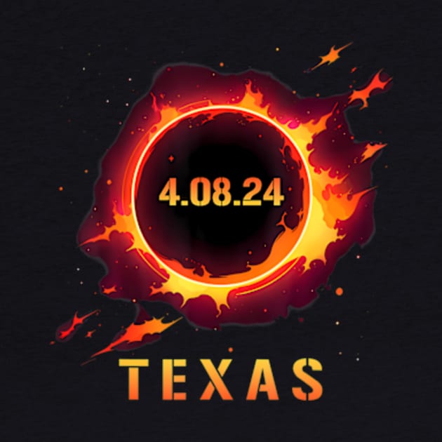 Solar Eclipse 4.08.24 Texas Totality Event 2024 by Diana-Arts-C